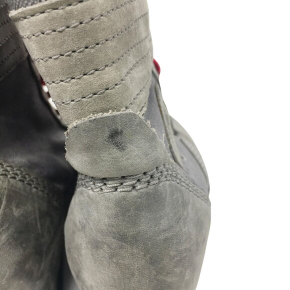 Sorel Lexie Wedge Lace Up Boots Women’s Size 8.5 Leather Canvas Quarry Gray - Picture 9 of 15